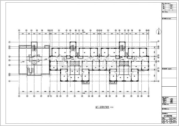 某小区十八层住宅楼电气施工平面图（34张图纸）-图二