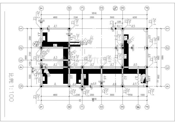 新农村砖混结构别墅结构设计施工图（8度抗震）-图一