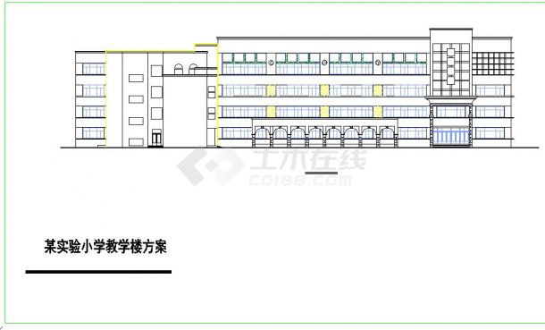 某小学教学楼建筑设计方案图（全套）-图一