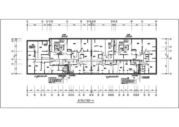 某地上二十层商住楼电气平面施工图（地下一层）-图二
