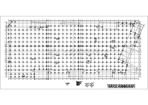 3层预应力无梁楼盖板柱结构车库结构设计施工图（独立基础和桩基）-图二