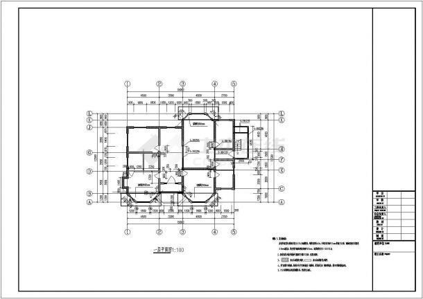 两层木结构别墅结构设计施工图(含建施)-图二