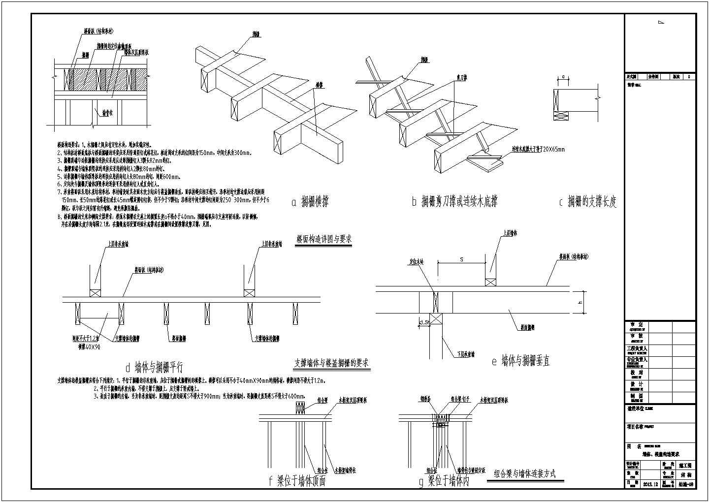两层木结构别墅结构设计施工图(含建施)