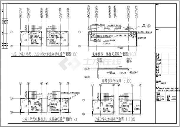 56857平方米十六层框剪结构仿古楼宇建筑施工图-图一