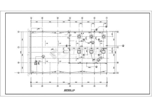 1310平方米2层框剪结构锅炉房建筑结构施工图-图一