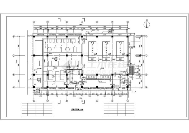 1310平方米2层框剪结构锅炉房建筑结构施工图-图二