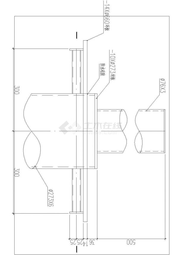 张拉膜施工图（含节点详图，共六张图纸）-图一