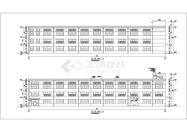 三层高文忠市政扩建厂房建筑方案图，共1张图-图一