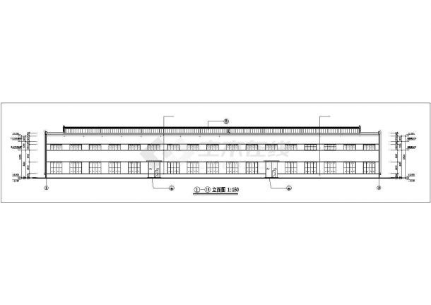 10米高三层机械加工厂区建筑施工图，含设计说明-图二