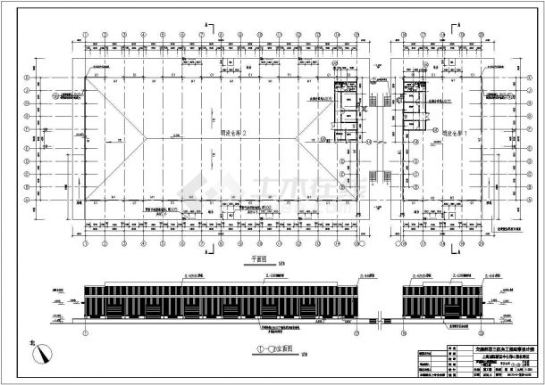 815平方米框剪结构单层罚没仓库建筑施工图-图二