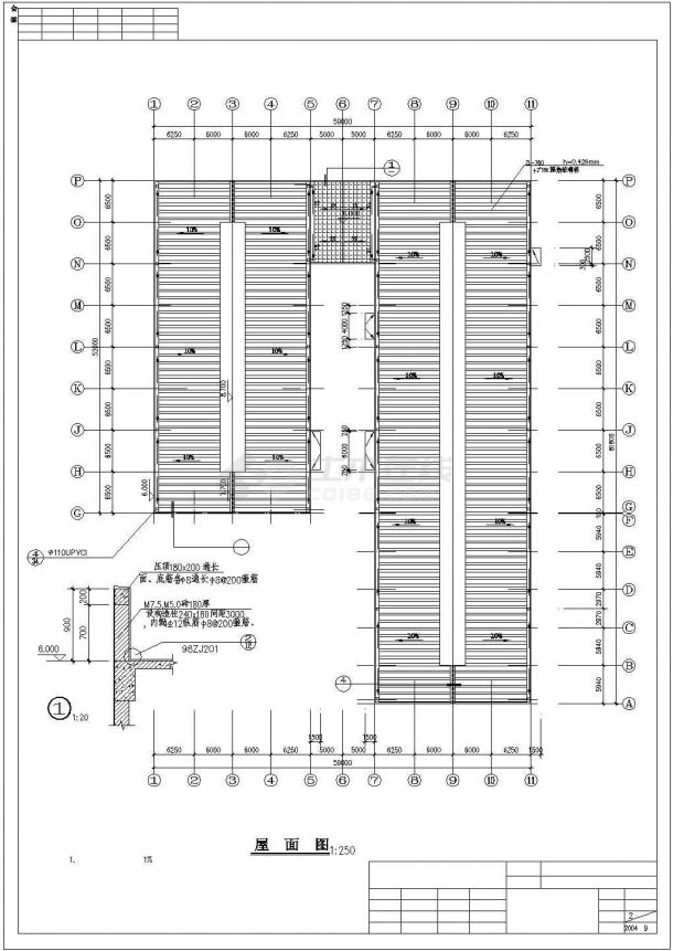 4000平方钢结构工业厂房建筑施工图（带4MD大跨）-图一