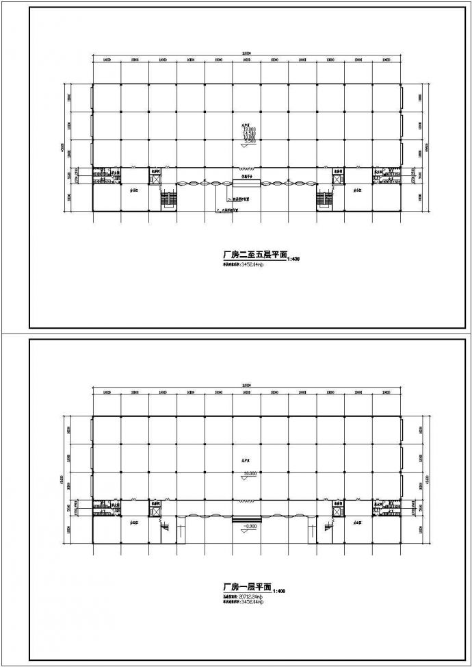 现代风格某厂房方案设计图（共4张cad图）_图1