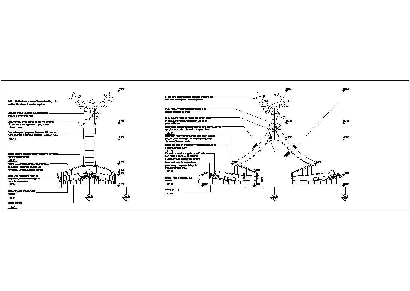 迪拜7星级框筒结构帆船酒店施工图