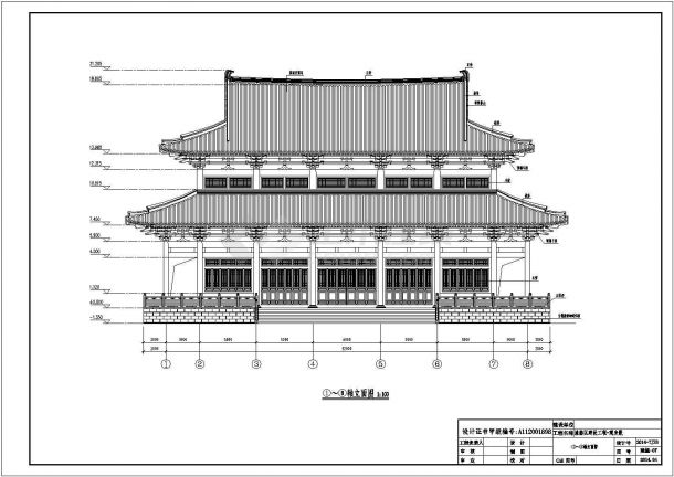 古建观音殿建筑结构全套设计施工图-图一