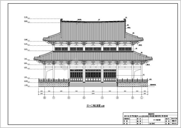 古建观音殿建筑结构全套设计施工图-图二