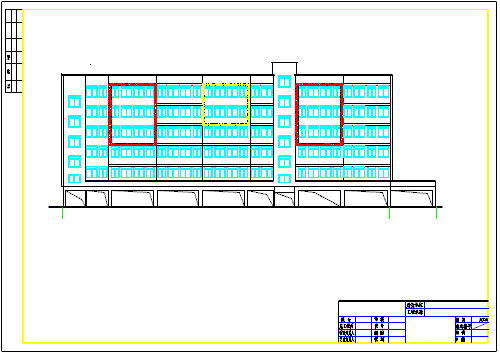 某六层底框结构员工宿舍楼建筑、结构全套设计施工图（含设计说明）_图1