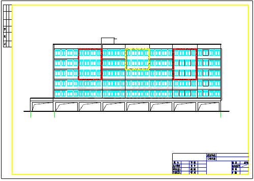 某六层底框结构员工宿舍楼建筑、结构全套设计施工图（含设计说明）-图二