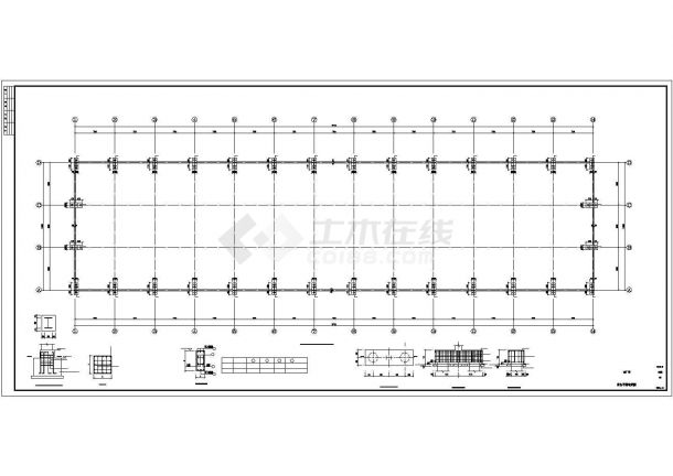 某24米跨单层门钢厂房结构施工图（6度抗震）-图二
