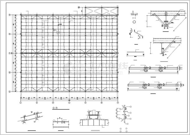 某多层钢混组合厂房结构施工构图（含设计说明）-图一
