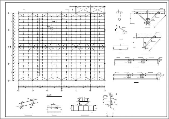 某多层钢混组合厂房结构施工构图（含设计说明）_图1