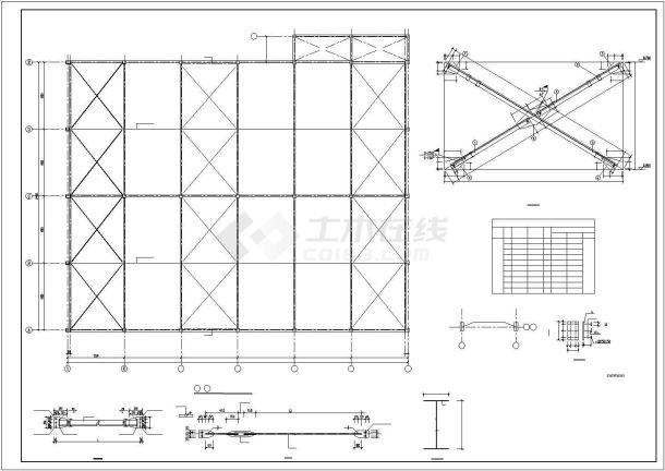 某多层钢混组合厂房结构施工构图（含设计说明）-图二