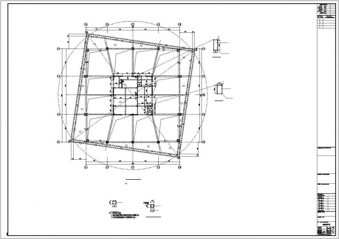 二十九框架核心筒结构写字楼结构施工图（137.6米）_图1