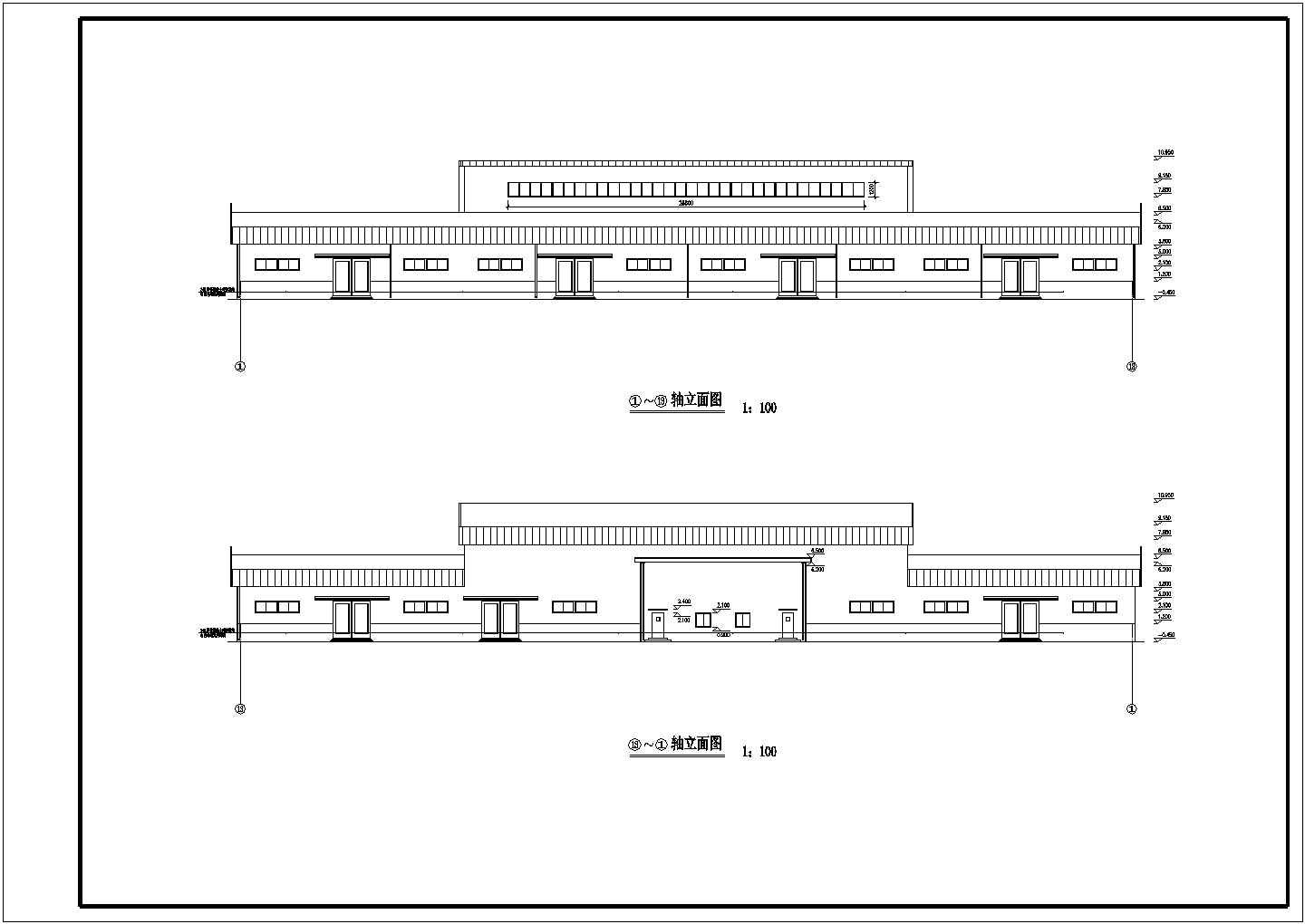 某一层综合加工库房建筑设计施工图