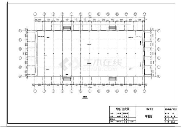 某单层钢结构厂房建筑施工图（含材料和说明）-图二