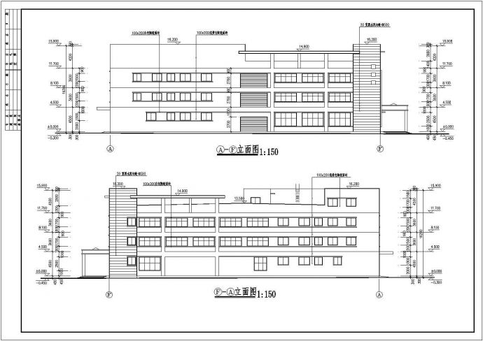 2016年最新五套三层厂房建筑设计施工图_图1