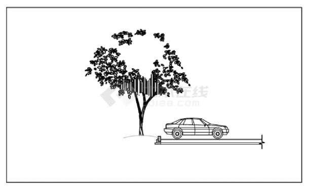 中高端-生态停车场(接沥青道路，成品车轮挡).dwg-图二