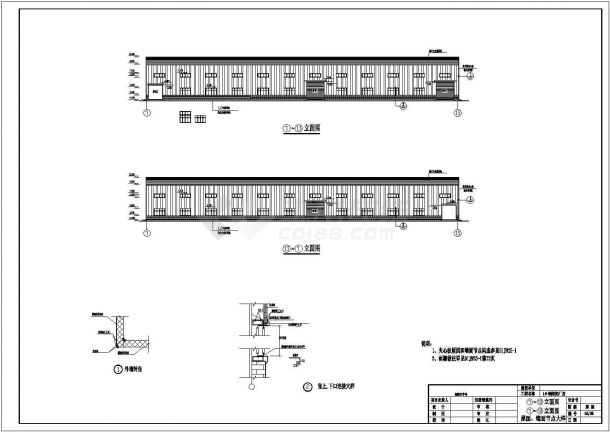 某15米三联跨两层门式刚架轻钢厂房结构施工图（带3t电动单梁）-图一