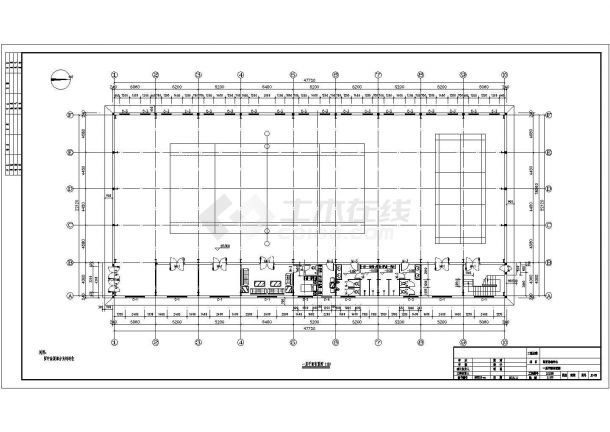 【陕西】某两层学校体育中心结构设计施工图（8度抗震）-图一