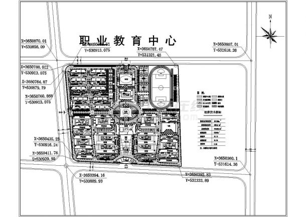 【汝南】164938㎡某职业教育中心规划图-图一