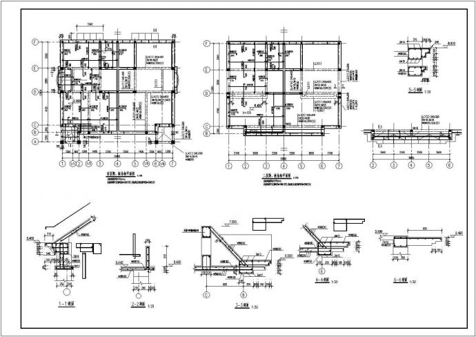 某城市新农村三层砌体结构别墅设计图纸_图1
