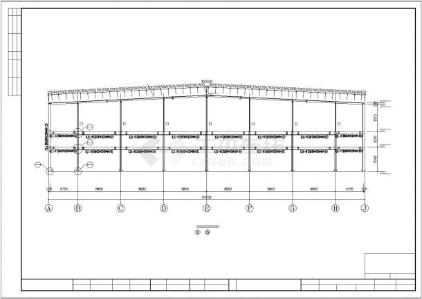宁波某物流中心钢结构厂房图纸（含结构设计说明）-图一