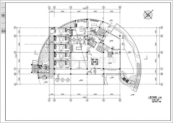 多层现代风格别墅会所建筑方案cad图，含效果图-图二