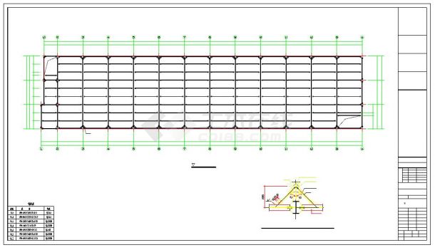 底部两层钢框架顶部门刚结构综合楼结构施工图（含pkpm模型）-图一