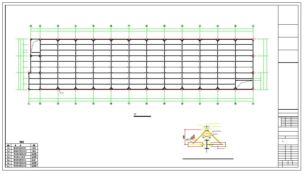 底部两层钢框架顶部门刚结构综合楼结构施工图（含pkpm模型）