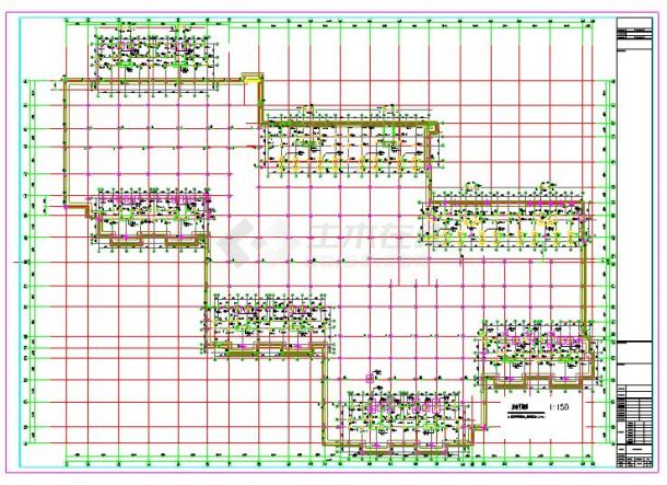地下二层框架结构车库结构设计施工图-图一