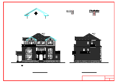 某欧式3层独栋别墅框架结构设计图纸-图一