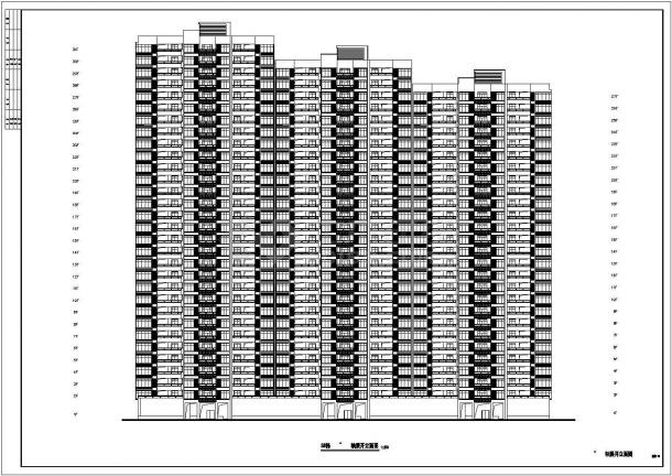 某三拼高层现代风格住宅带商业建筑方案图纸-图一