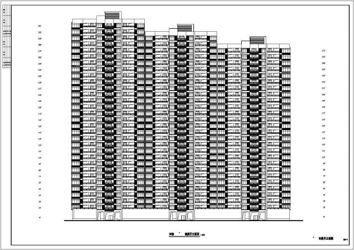 某三拼高层现代风格住宅带商业建筑方案图纸_图1
