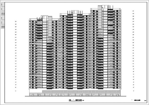某三拼高层现代风格住宅带商业建筑方案图纸-图二