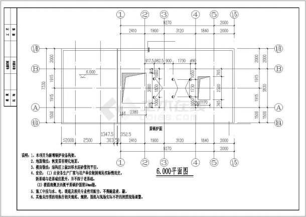 某地锅炉厂房全套详细建筑结构图纸-图二