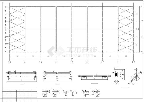 某18米跨钢结构厂房设计图（含结构设计说明）-图一