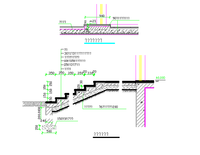 建筑细部构造cad选图集（台阶坡道）_图1