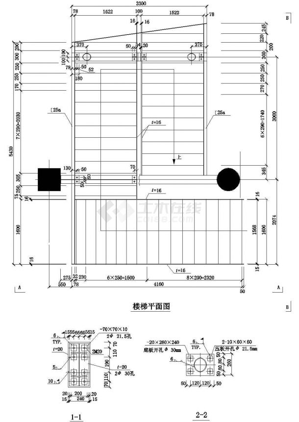 建筑细部构造cad选图集（特殊楼梯，共65张图）-图二