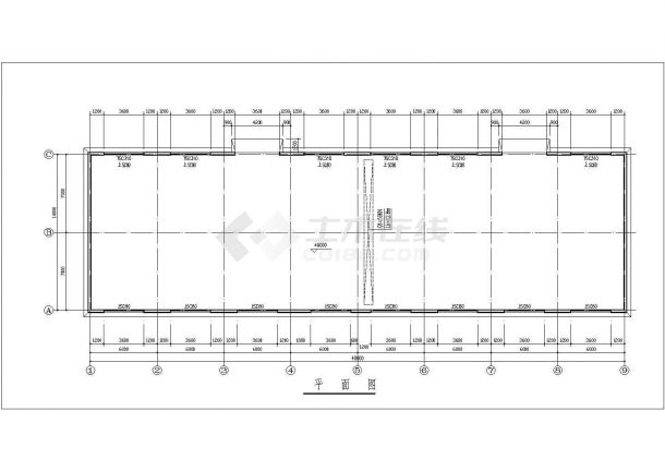 某14米跨单层轻钢结构厂房结构设计图-图二