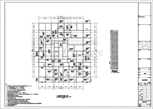 地上28层剪力墙结构商住楼结构施工图（地下三层）-图一