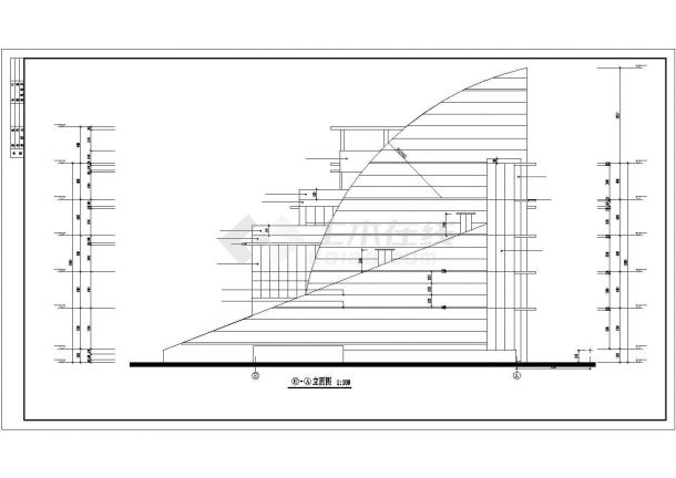某地五层框架结构平顶厂房建筑设计施工图-图一